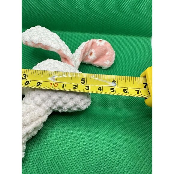 Gerber Modern Moments Waffle Weave Quilted White Bunny Rabbit Baby Rattle- Rare - Picture 9 of 9